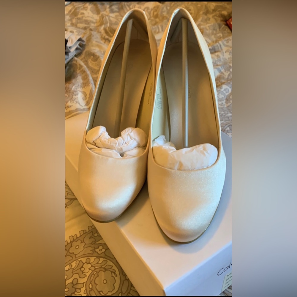 Calvin Klein Wedding Heels- Champagne